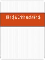 Bài giảng môn Tiền tệ & Chính sách tiền tệ