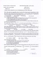 đề thi thử đại học môn vật lý có đáp án năm 2011 khối thpt chuyên đhsphn