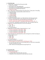 Câu hỏi đáp án tài chính tín dụng