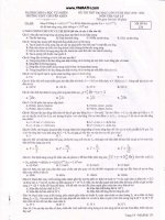 đề thi thử đại học môn vật lý có đáp án khối chuyên đhkhtn hn