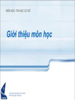 Môn học tin học cơ sở
