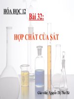 bài giảng hóa học 12 bài 32 hợp chất của sắt