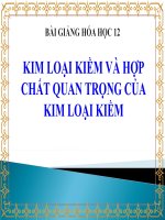 bài giảng hóa học 12 bài 25 kim loại kiềm và hợp chất quan trọng của kim loại kiềm