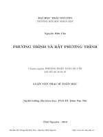 Phương trình và bất phương trình luận án thạc sĩ