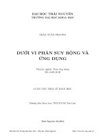 Dưới vi phân suy rộng và ứng dụng luận án thạc sĩ