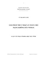 Giải pháp truy nhập an toàn cho mạng không dây Wimax