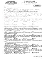 đề thi thử đại học môn hóa có đáp án trường chuyên bắc ninh lần 1