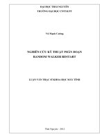 Nghiên cứu kỹ thuật phân đoạn Random Walker Restart