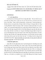 QUYỀN BÌNH ĐẲNG CỦA NGƯỜI PHỤ NỮ TRONG QUAN HỆ PHÁP LUẬT HÔN NHÂN VÀ GIA ĐÌNH.