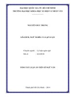 lô-gích, ngữ nghĩa và lập luận