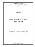 Một số kỹ thuật cắt tỉa xương trong xử lý ảnh