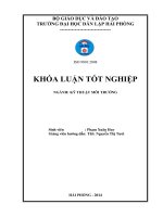 Khảo sát, đánh giá hiện trạng công tác thu gom, vận chuyển chất thải rắn sinh hoạt ở quận Hải An  Hải Phòng ﻿