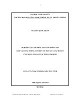 Nghiên cứu giải pháp an toàn thông tin bảo vệ cổng thông tin điện tử một cửa cấp huyện ứng dụng cài đặt tại tỉnh Nam Định
