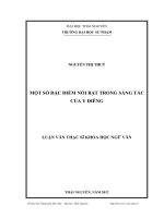 Một số đặc điểm nổi bật trong sáng tác của Y Điêng