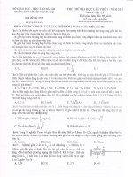 đề thi thử đại học môn vật lý có đáp án trường chuyên nguyễn huệ