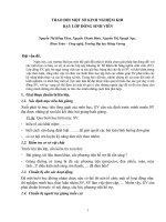 TRAO ĐỔI MỘT SỐ KINH NGHIỆM KHI  DẠY LỚP ĐÔNG SINH VIÊN