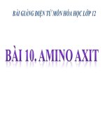 bài giảng hóa học 12 bài 10 amino axit