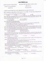 đề thi thử đại học môn vật lý có đáp án khối thpt chuyên đhsp