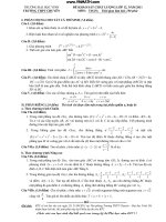 đề thi thử đại học môn toán có đáp án khối thpt chuyên đh vinh