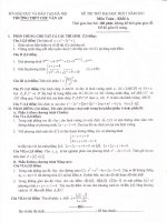 đề thi thử đại học môn toán có đáp án năm 2011 trường chu văn an