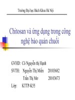 Chitosan và ứng dụng trong công nghệ bảo quản chuối