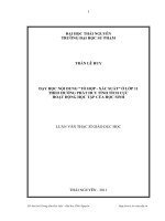 dạy học nội dung tổ hợp - xác suất ở lớp 11 theo hướng phát huy tính tích cực hoạt động học tập của học sinh
