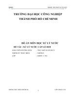 đề tài  xử lý nước cấp lò hơi