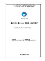 Hoàn thiện tổ chức kế toán doanh thu, chi phí và xác định kết quả kinh doanh tại Công ty cổ phần dịch vụ thương mại và vận tải Thùy Dương