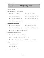 Chuyên đề phân tích đa thức thành nhân tử toán lớp 8