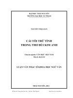 Cái tôi trữ tình trong thơ Bùi Kim Anh