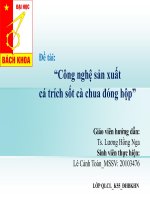 Đồ án chuyên ngành Công sản xuất cá trích sốt cà chua đóng hộp