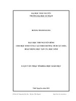 dạy học thơ nguyễn bính cho học sinh vùng cao theo hướng tích cực hóa hoạt động học tập của học sinh