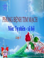 bài giảngtự nhiễn xã hội lớp 3 - bài 9 phòng bệnh tim mạch
