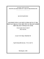 Giải pháp nâng cao chất lượng quản lý thu thuế giá trị gia tăng đối với các doanh nghiệp trên địa bàn tỉnh Quảng Ninh