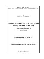 Giải pháp phát triển bền vững công nghiệp trên địa bàn tỉnh Quảng Ninh