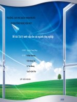 đề tài xử lý nước cấp cho các ngành công nghiệp