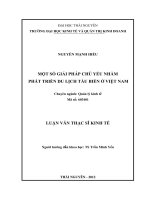 Một số giải pháp chủ yếu nhằm phát triển du lịch tàu biển ở Việt Nam