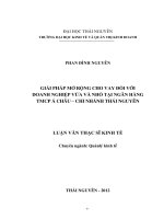 Giải pháp mở rộng cho vay đối với doanh nghiệp vừa và nhỏ tại Ngân hàng Thương mại Cổ phần Á Châu, chi nhánh Thái Nguyên