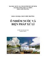 báo cáo địa chất môi trường ô nhiễm nước và biện pháp xử lí