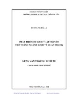 Phát triển du lịch Thái Nguyên trở thành ngành kinh tế quan trọng