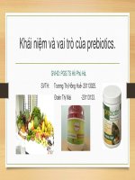 Đề tài : Khái niệm và vai trò của prebiotics