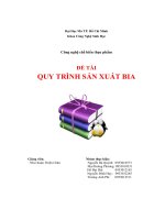 đề tài quy trình sản xuất bia
