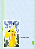 bài giảng Nguy hiểm do điện, cách đề phòng