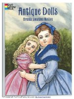antique dolls dover coloring book