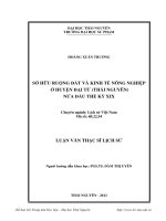 Sở hữu ruộng đất và kinh tế nông nghiệp ở Huyện Đại Từ (Thái Nguyên) nửa đầu thế kỷ XIX