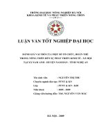 đánh giá vai trò của một số tổ chức, đoàn thể trong nông thôn đến sự phát triển kinh tế - xã hội tại xã nam anh, huyện nam đàn, tỉnh nghệ an