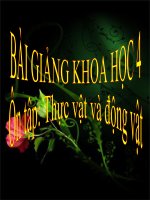 bài giảng khoa học 4 bài 68 ôn tập thực vật và động vật
