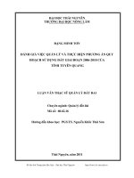 đánh giá việc quản lý và thực hiện phương án quy hoạch sử dụng đất giai đoạn 2006-2010 của tỉnh tuyên quang