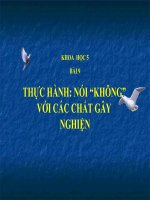 bài giảng khoa học 5 bài 9 thực hành nói không đối với các chất gây nghiện