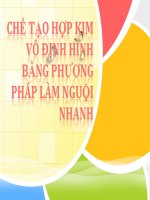 chế tạo hợp kim vô định hình bằng phương pháp làm nguội nhanh